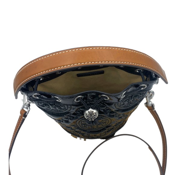 NWOT Tory Burch Mini T Monogram Puffy Patent Leather Bucket Bag Crossbody Strap - Picture 12 of 12